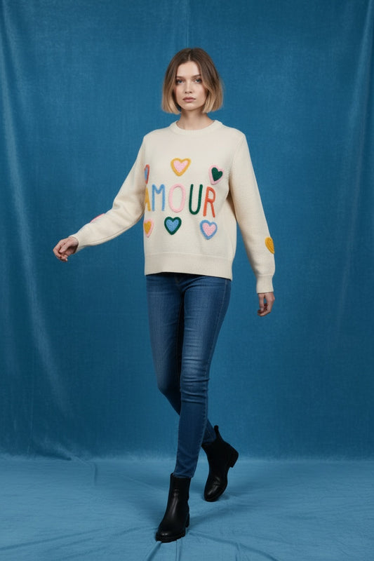 JERSEY AMOUR-BEIGE