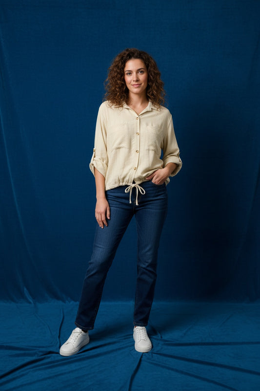 BLUSA BOT-BEIGE