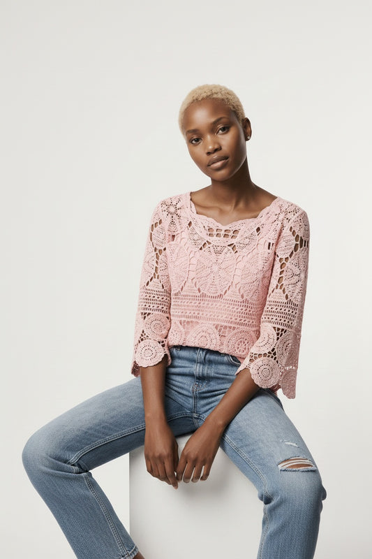 BLUSA CALADA-ROSA