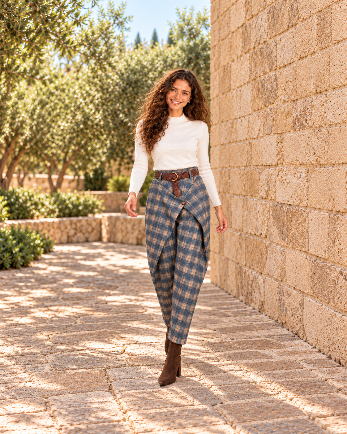 PANTALÓN CUADROS-AZUL