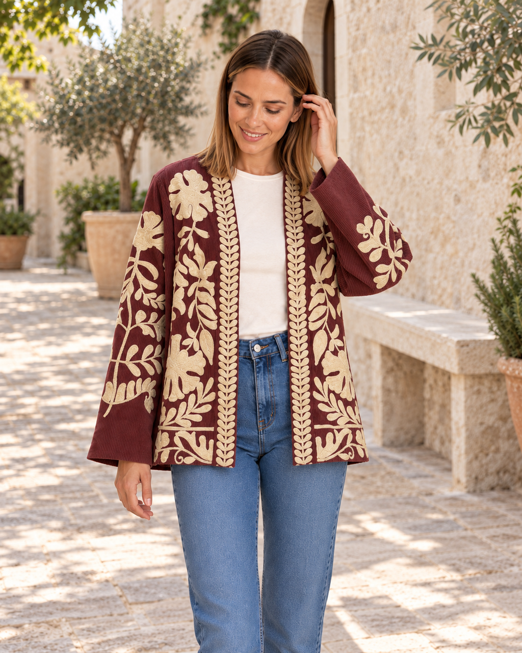 CHAQUETA PANA-GRANATE
