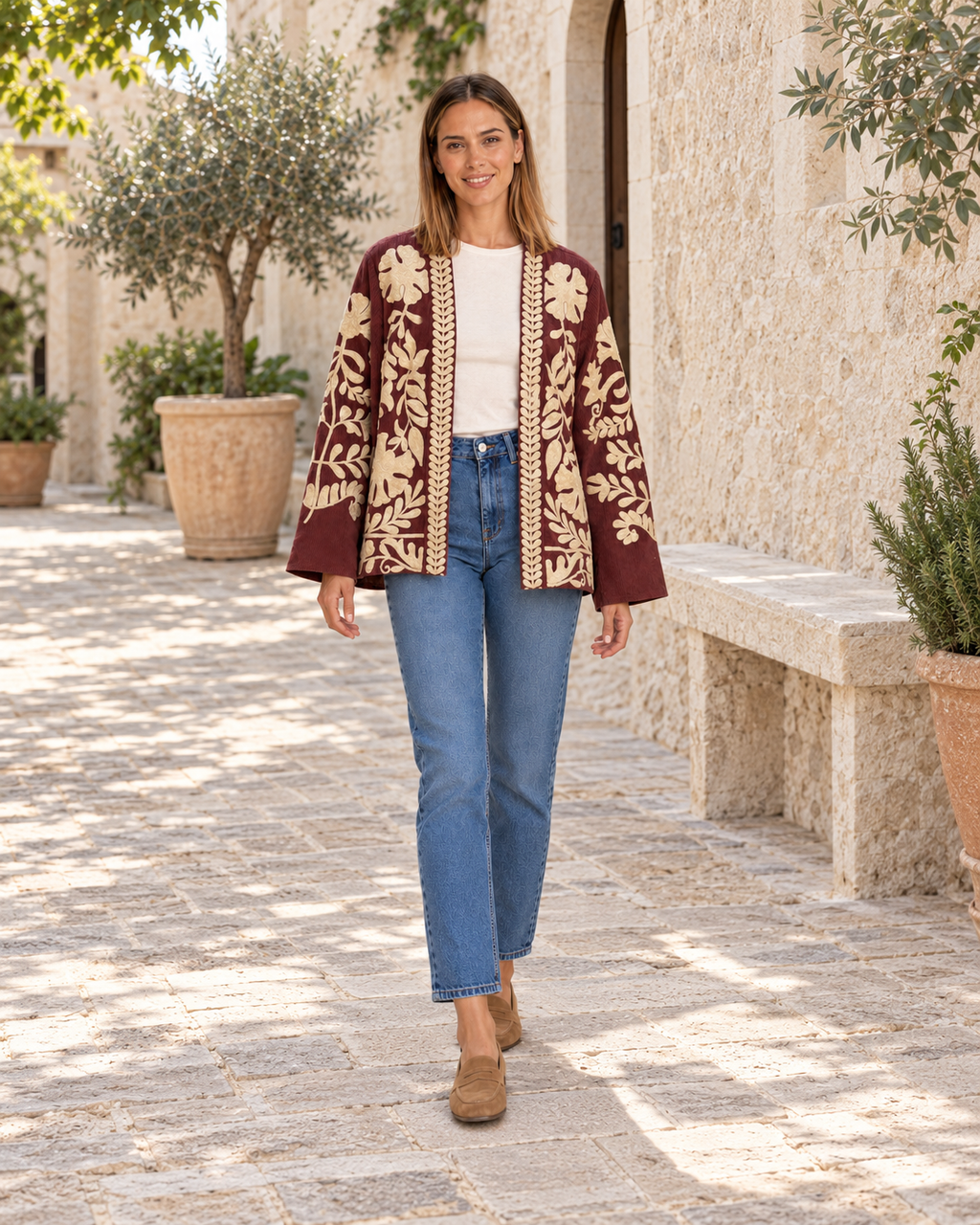 CHAQUETA PANA-GRANATE