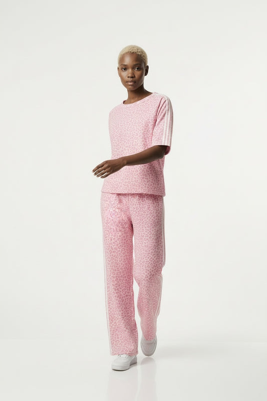CHÁNDAL ANIMAL PRINT MANGA CORTA-ROSA