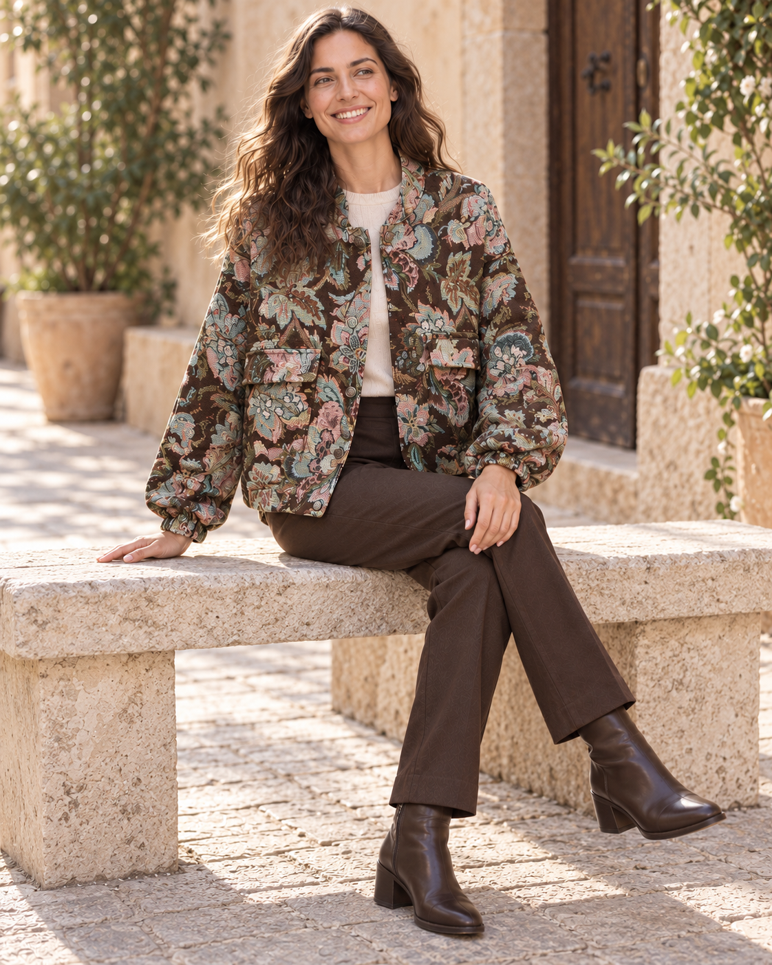 CHAQUETA TAPIZ-TOSTADO