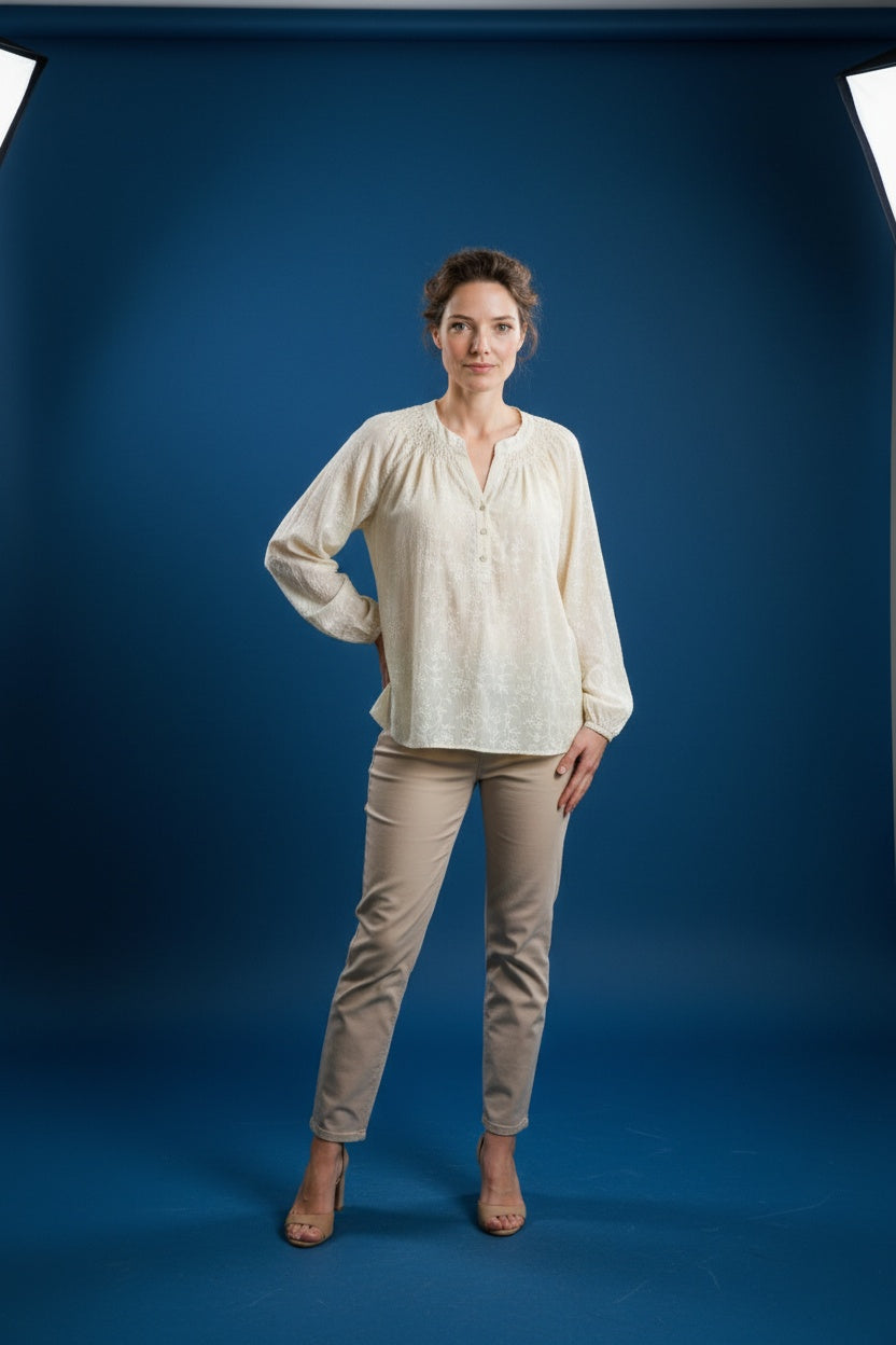 BLUSA FLOWERS-AMARILLA