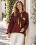 SUDADERA RAYAS DRESS-GRANATE