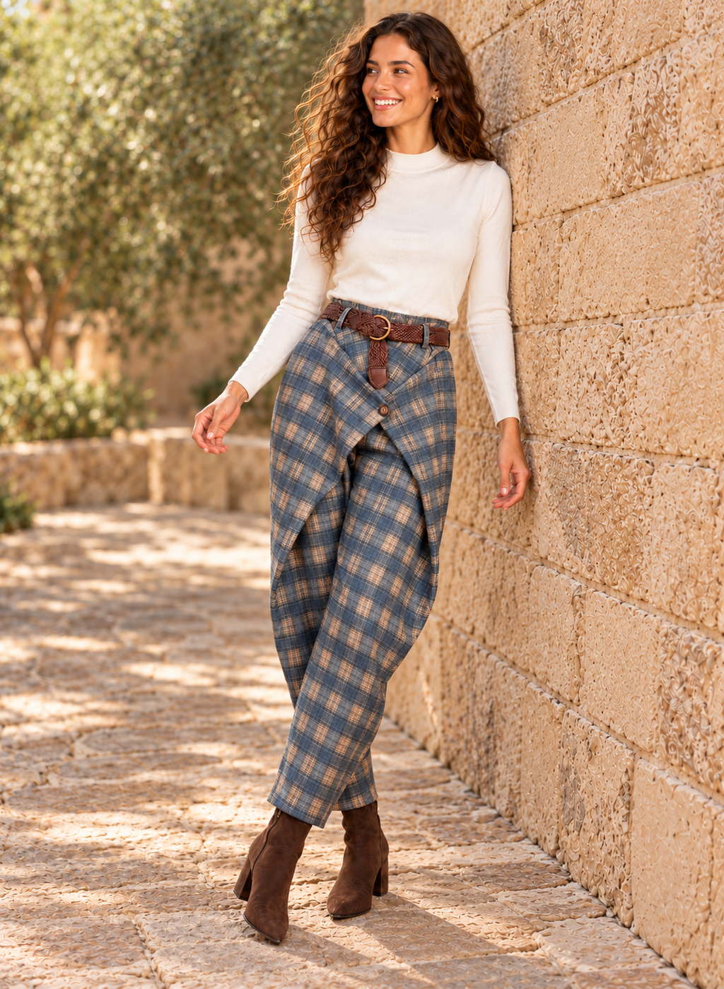 PANTALÓN CUADROS-AZUL