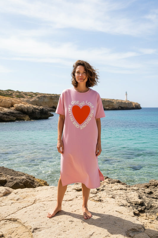 VESTIDO LOVE-ROSA