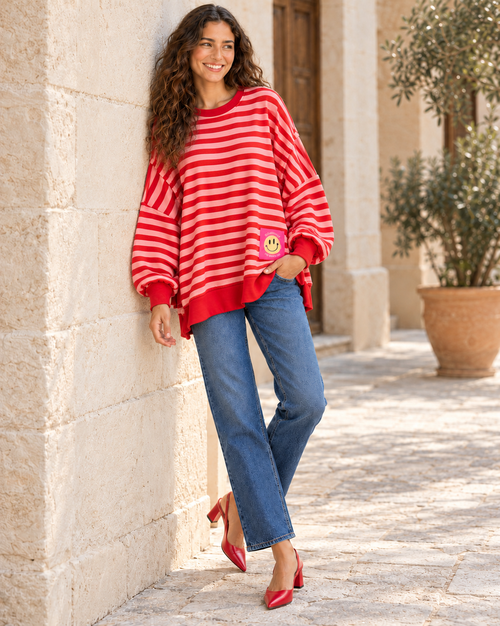 SUDADERA AZARO-ROJA
