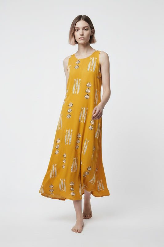 VESTIDO FISH-MOSTAZA