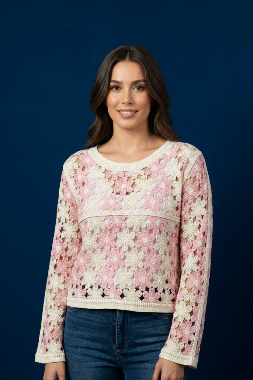 TOP CALADOS-ROSA