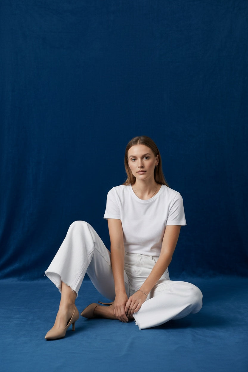 PANTALÓN VIVID DESFLECADO-BLANCO