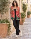 BLAZER RAYAS TOPO/NARANJA