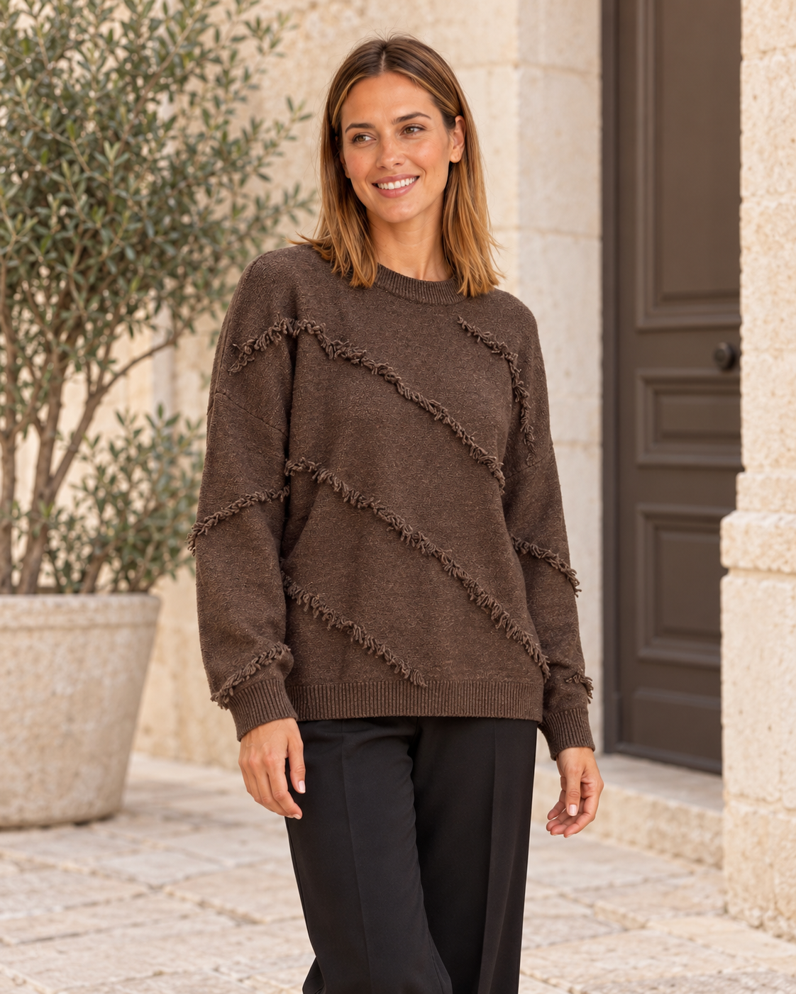 JERSEY  FLECOS-MARRÓN
