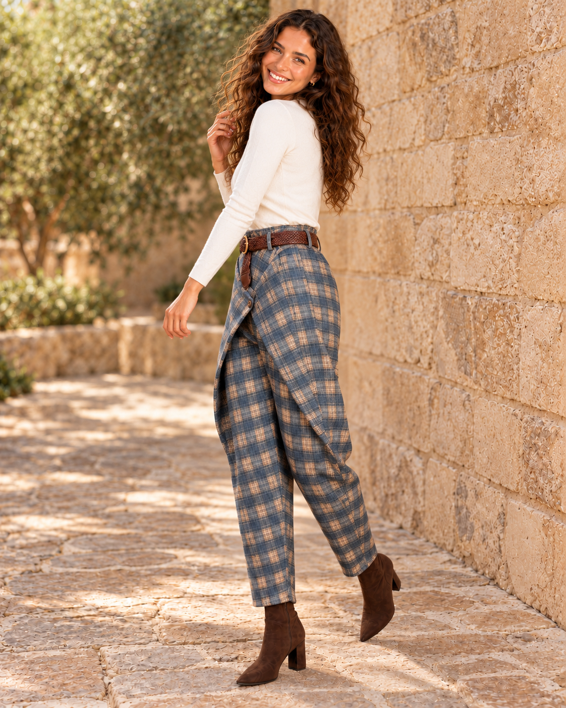 PANTALÓN CUADROS-AZUL