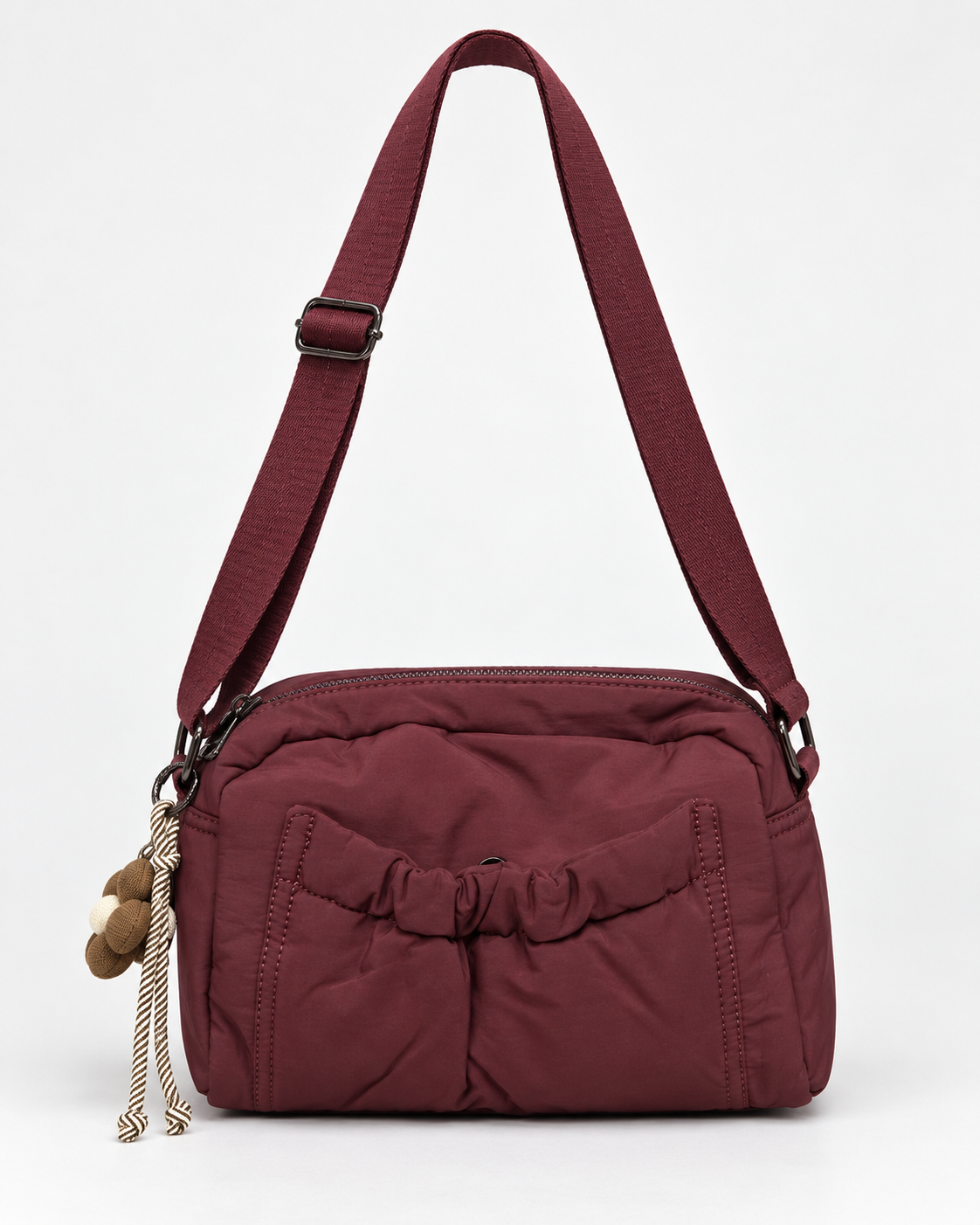 BOLSO BANDOLERA FLOWER- GRANATE