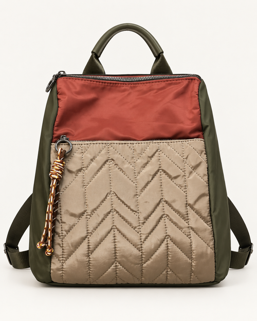 MOCHILA ACOLCHADA COMB- VERDE