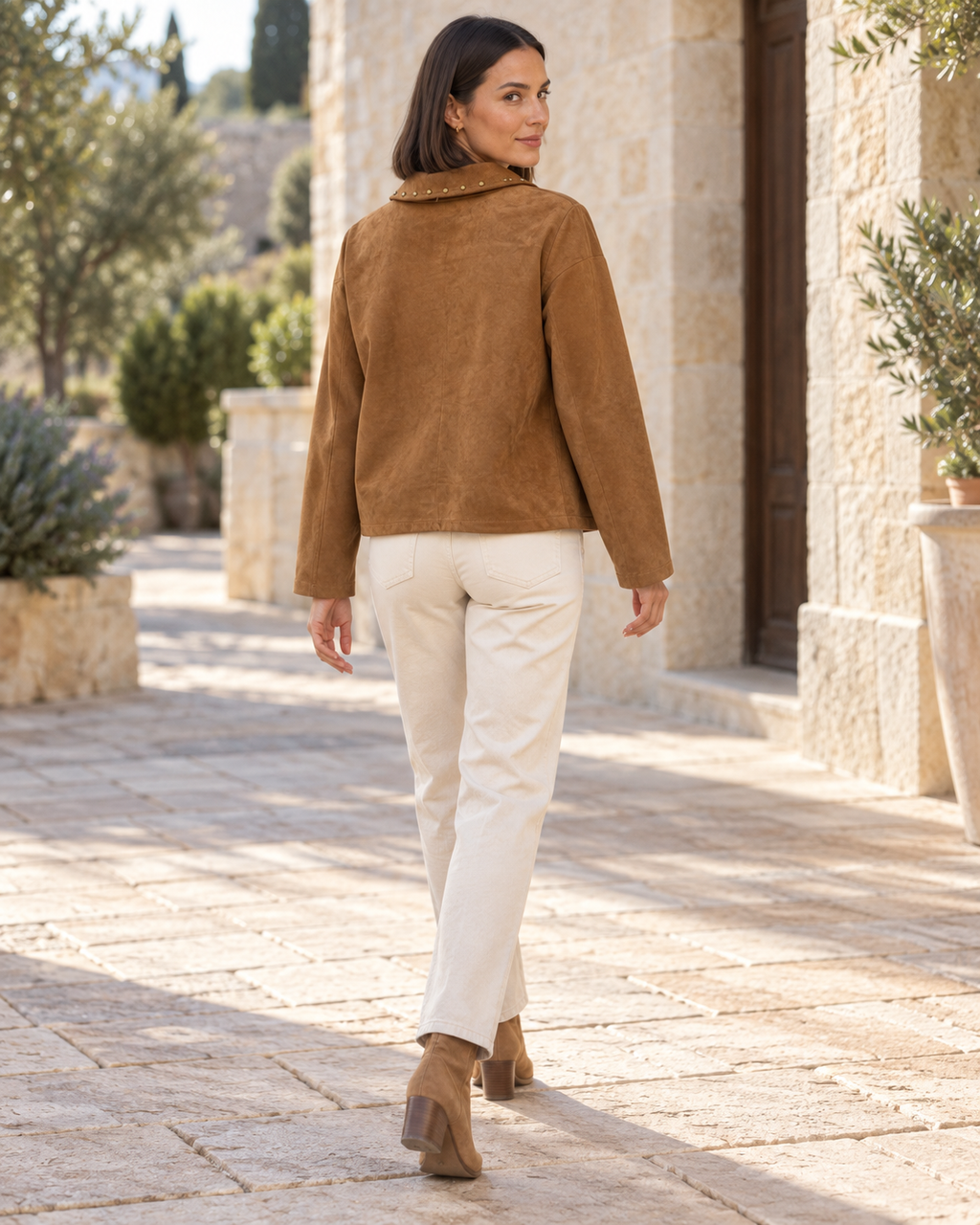 BIKER ANTELINA TACHUELAS-CAMEL