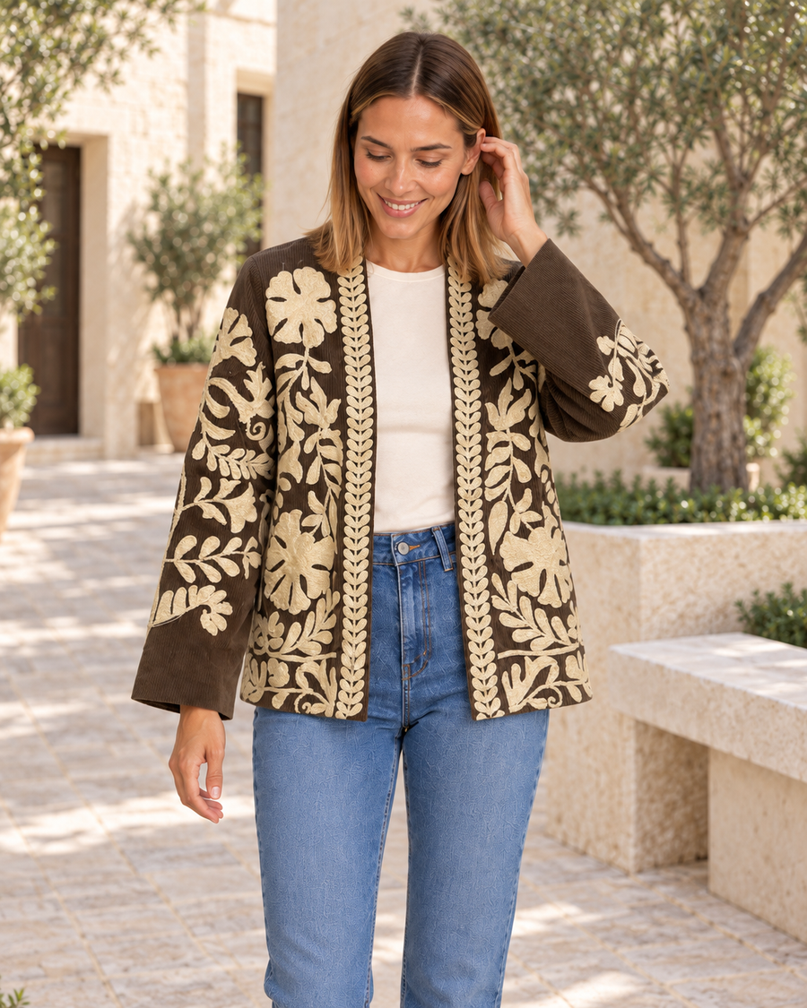 CHAQUETA PANA-MARRÓN