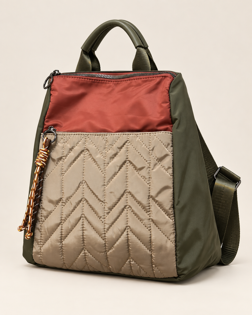MOCHILA ACOLCHADA COMB- VERDE