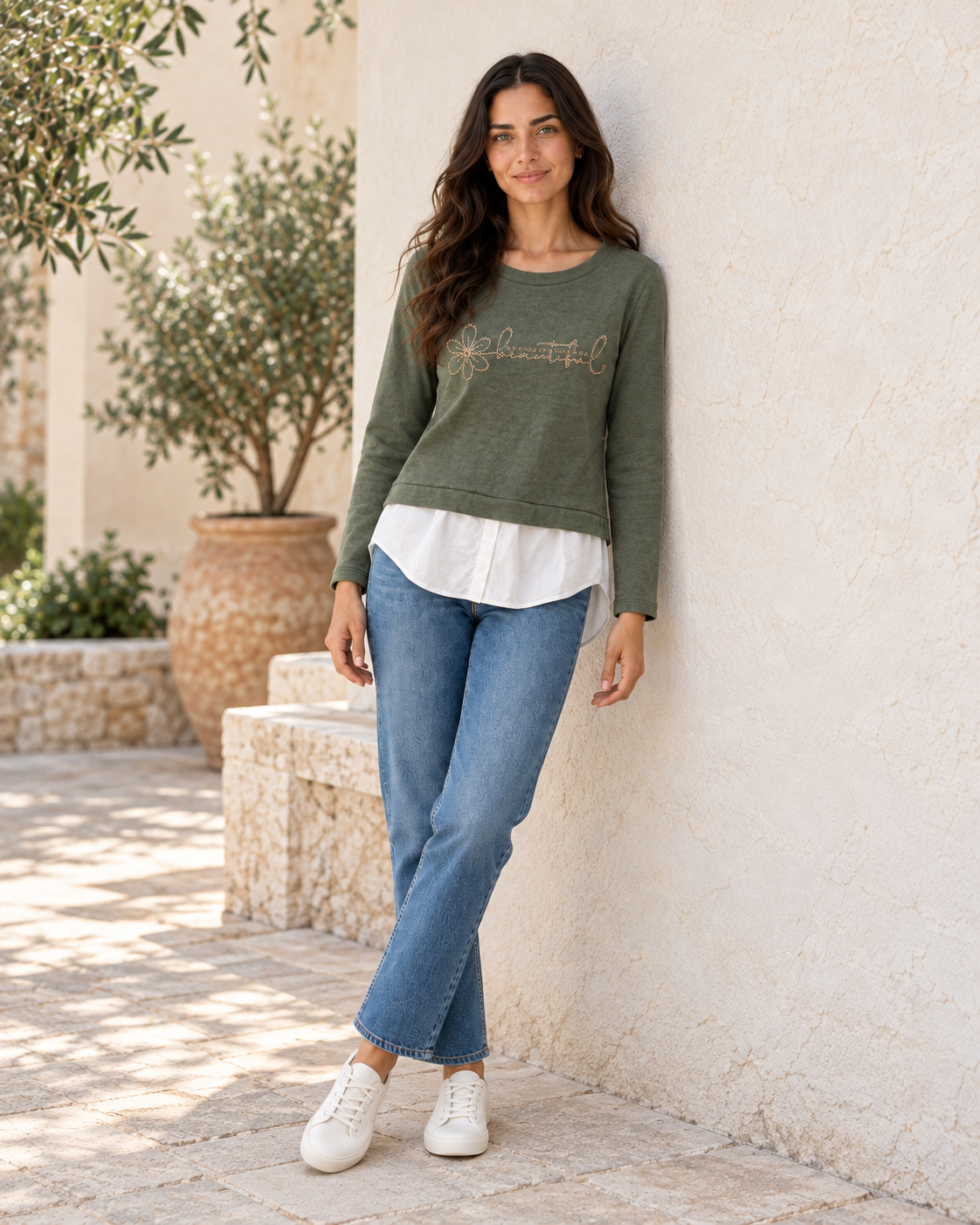 SUDADERA BEAUTIFUL-KHAKI