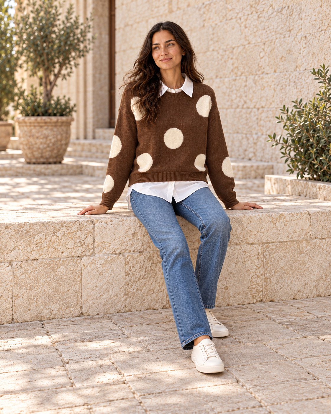 JERSEY TOPITOS-MARRÓN/BEIGE