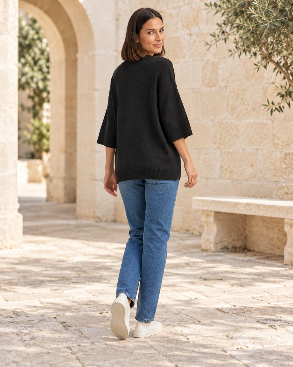 JERSEY BASIC PICO-NEGRO