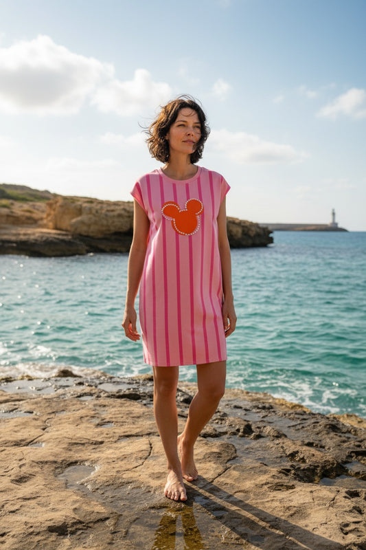 VESTIDO MICKEY-ROSA