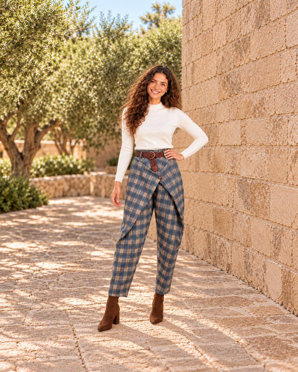 PANTALÓN CUADROS-AZUL