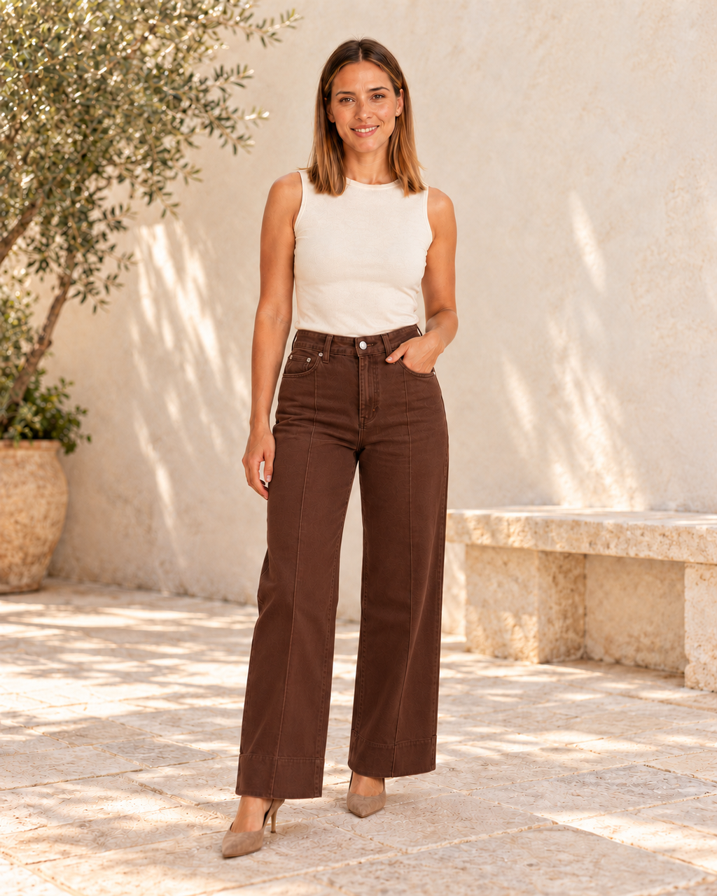 PANTALÓN AMMI-MARRÓN