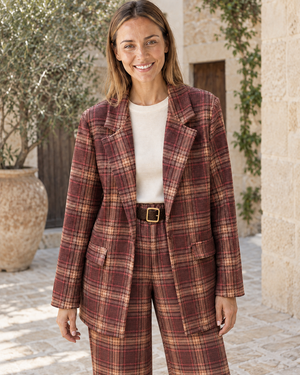 BLAZER CUADROS-BUGANVILLA