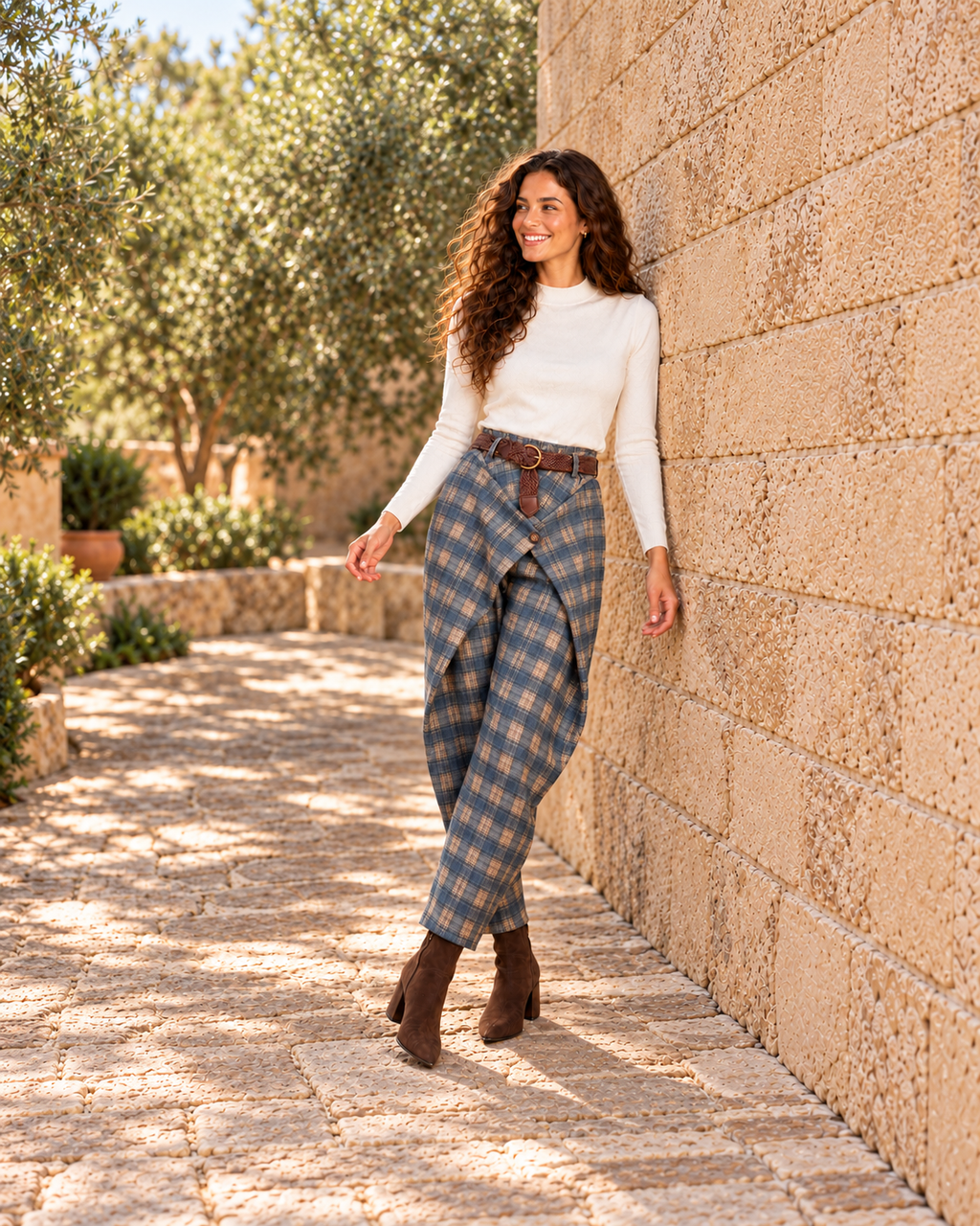 PANTALÓN CUADROS-AZUL