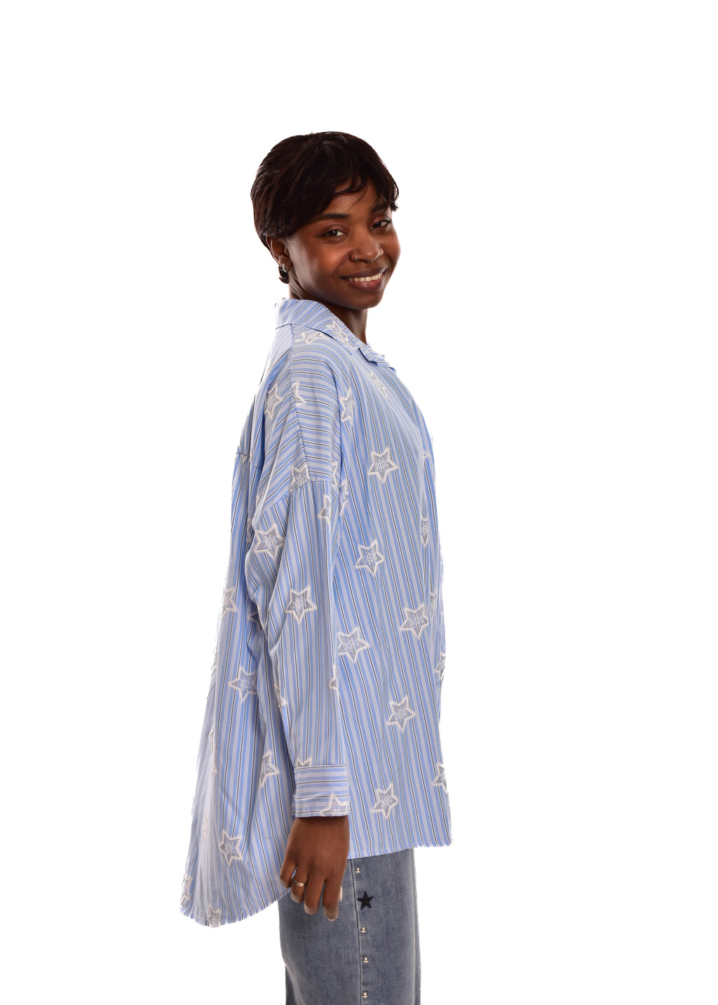 BLUSA AZUL ESTRELLAS