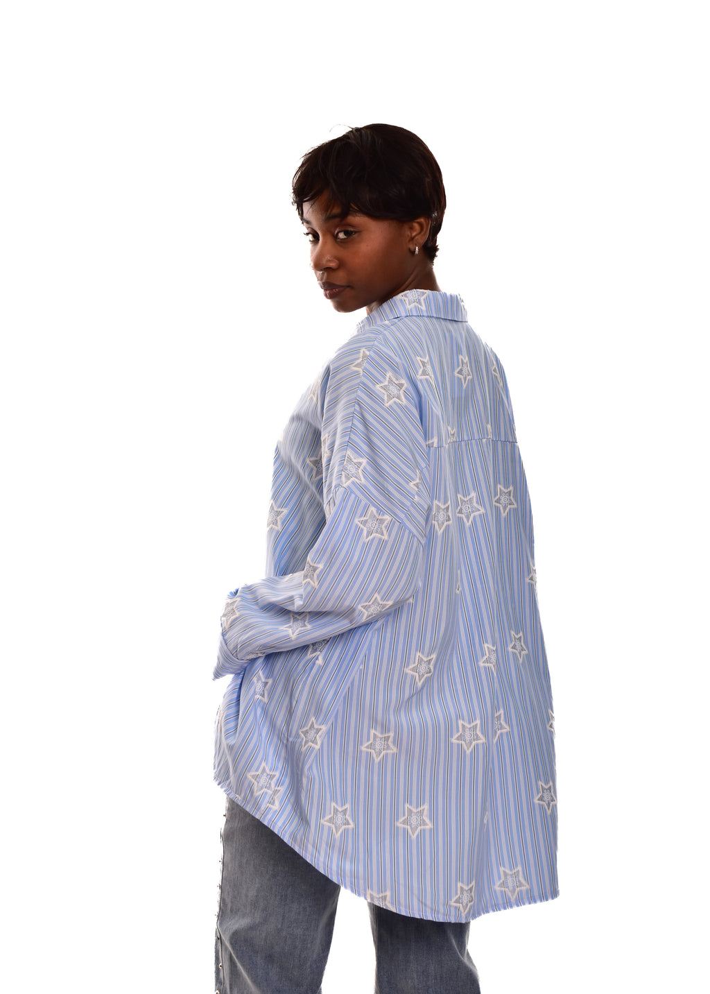 BLUSA AZUL ESTRELLAS
