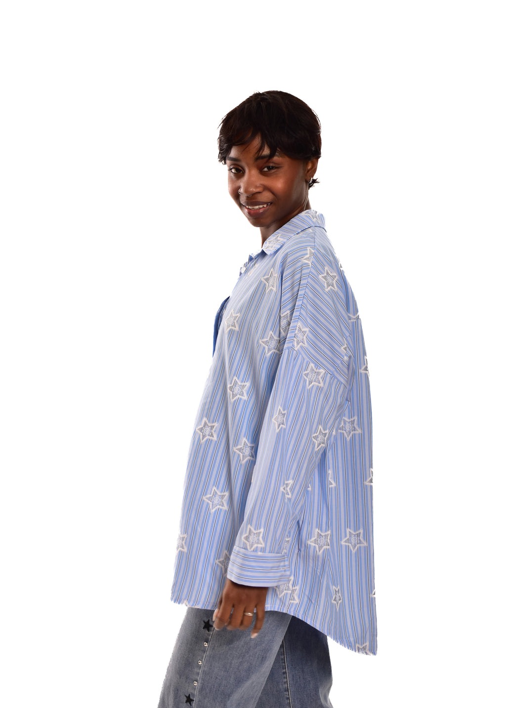 BLUSA AZUL ESTRELLAS