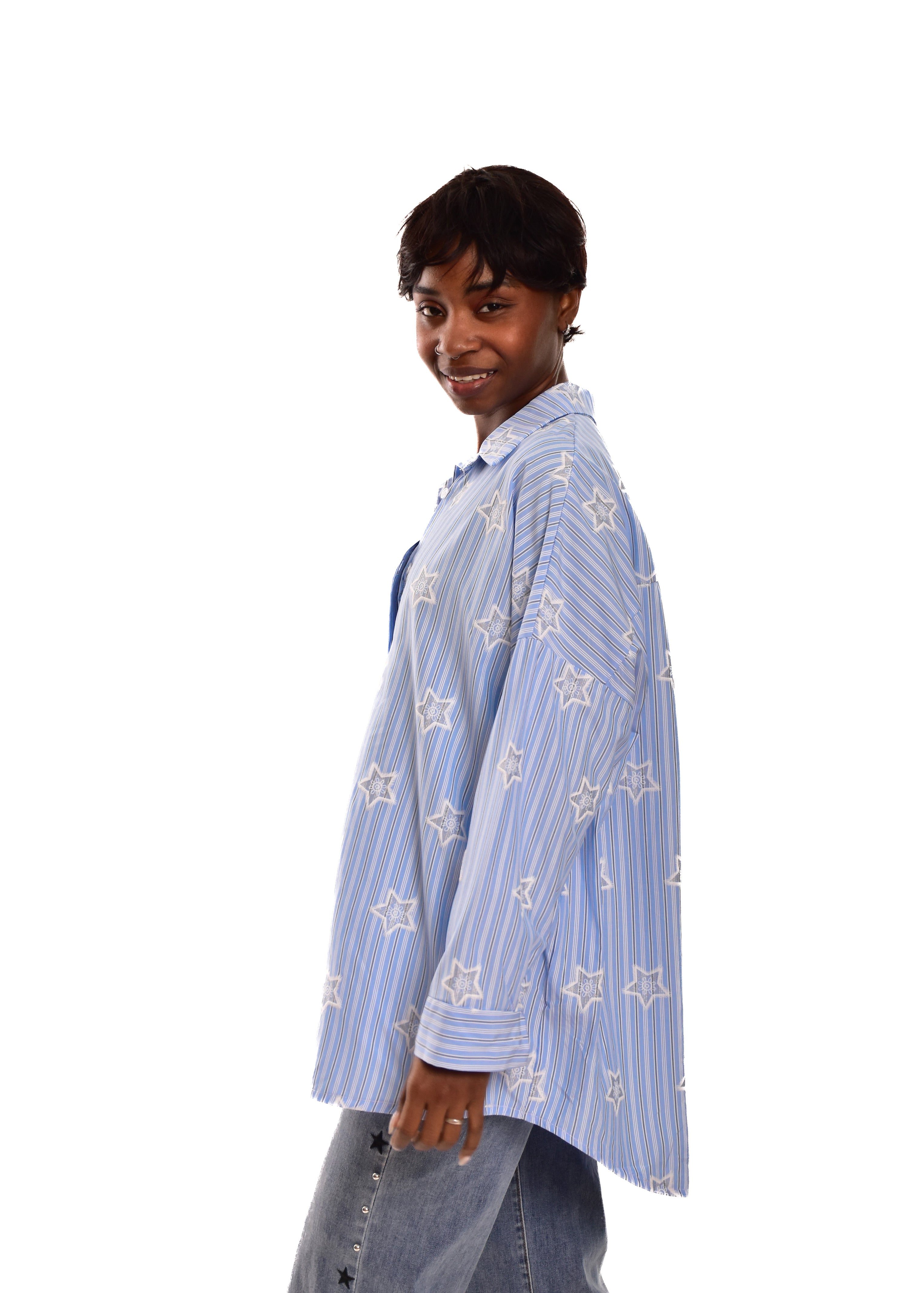 BLUSA AZUL ESTRELLAS