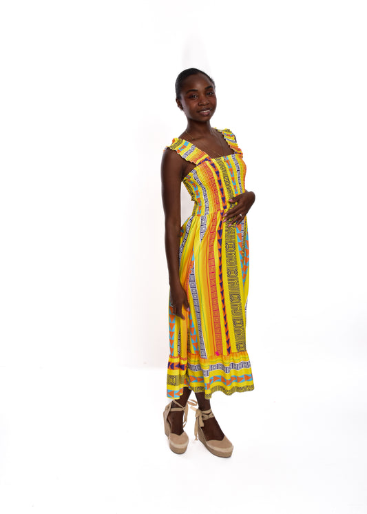 VESTIDO DEBA-AMARILLO