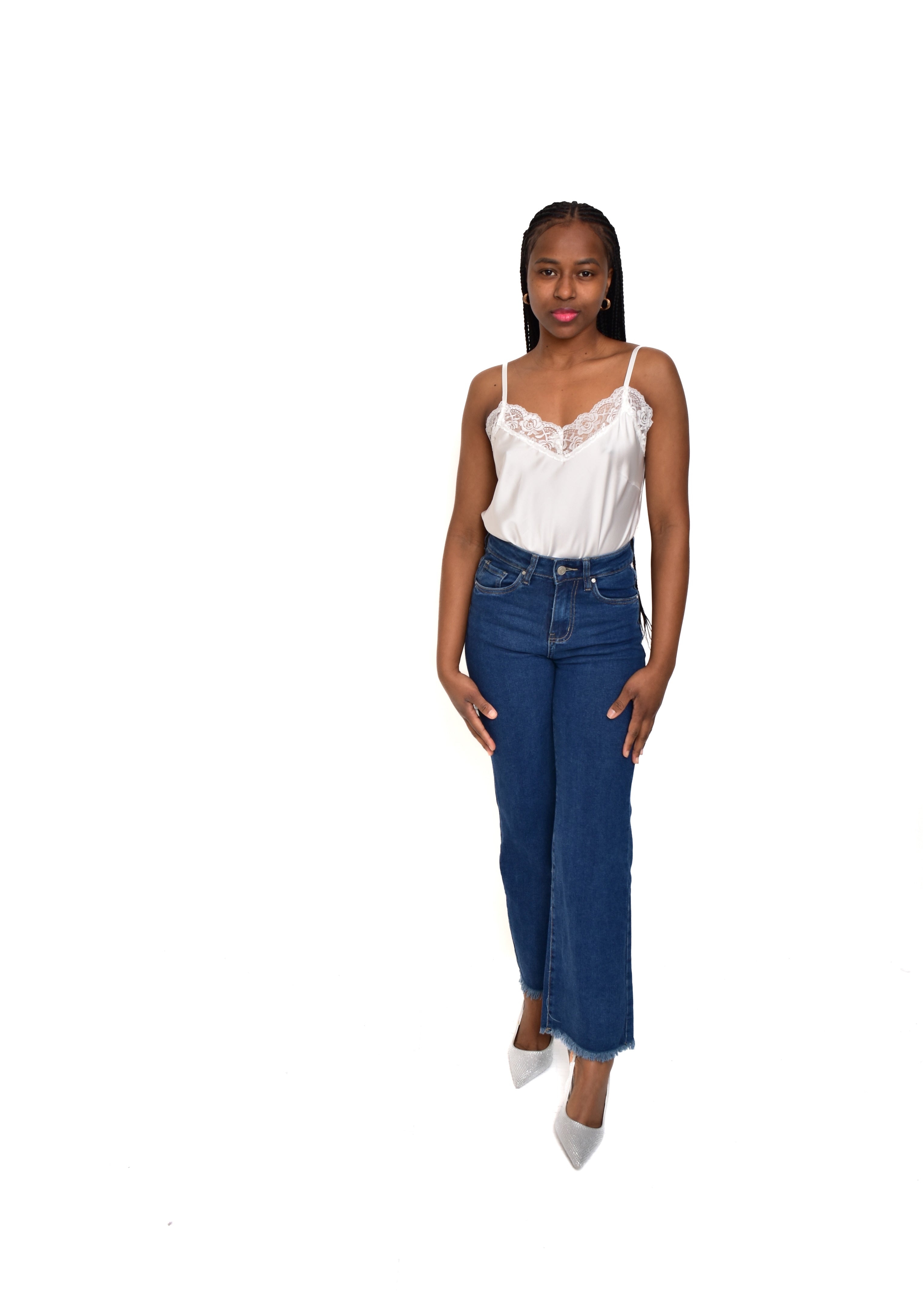 PANTALÓN VIVID DESFLECADO-AZUL