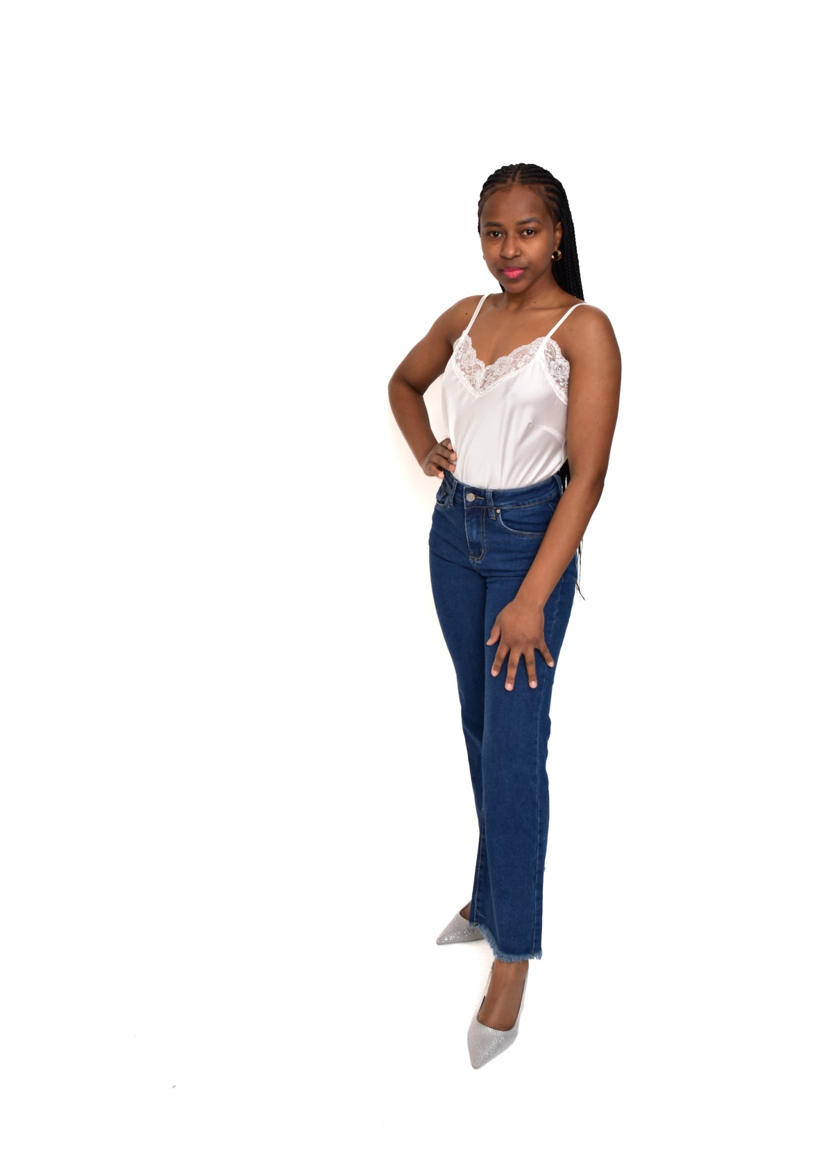 PANTALÓN VIVID DESFLECADO-AZUL