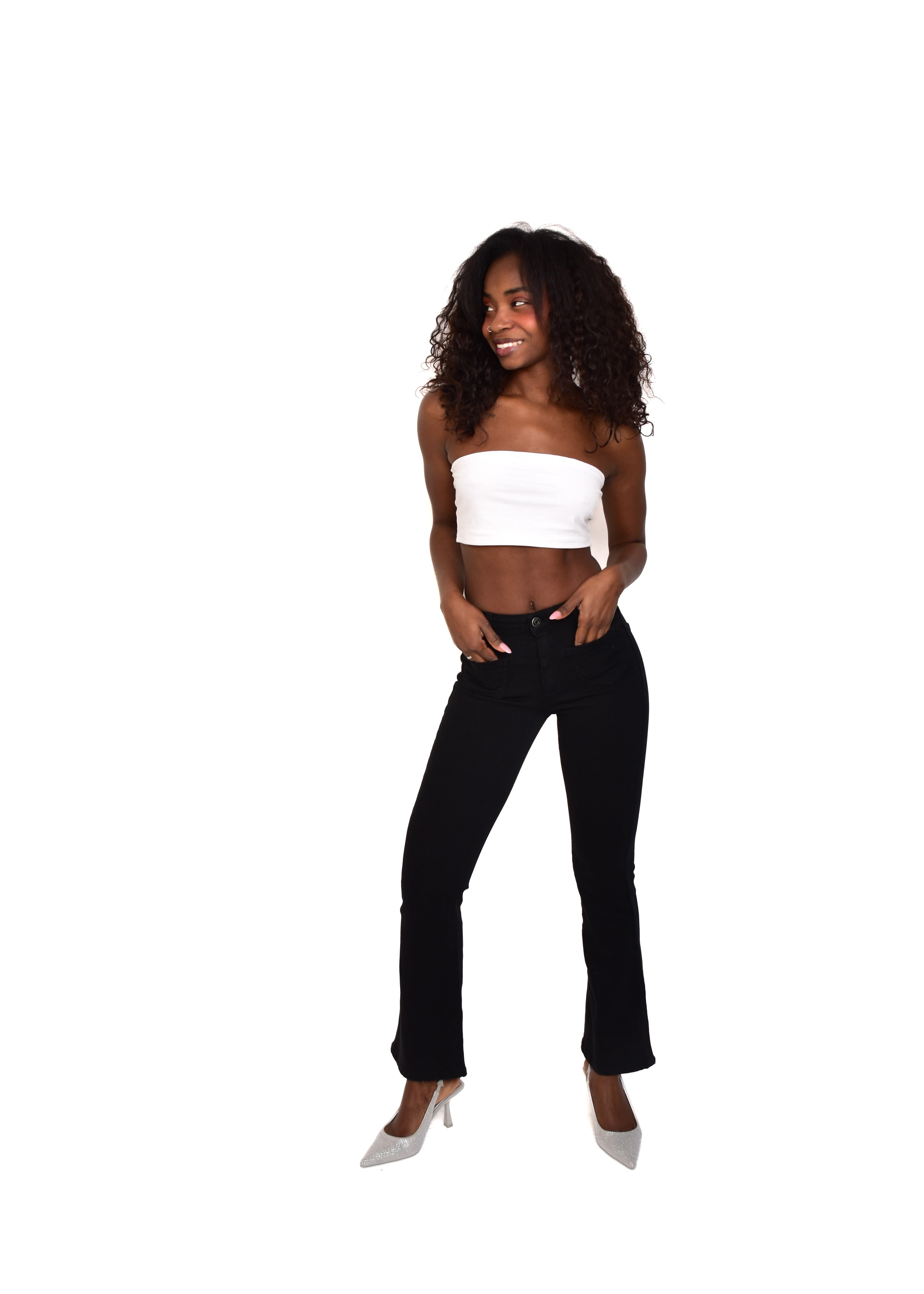 PANTALÓN VIVID CAMPANA-NEGRO