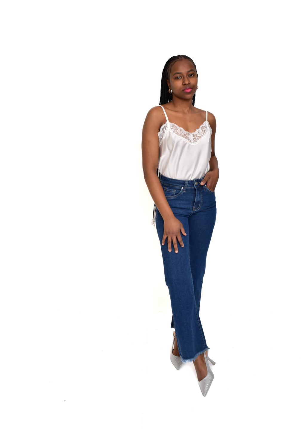 PANTALÓN VIVID DESFLECADO-AZUL