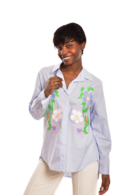 BLUSA BORDADOS-AZUL