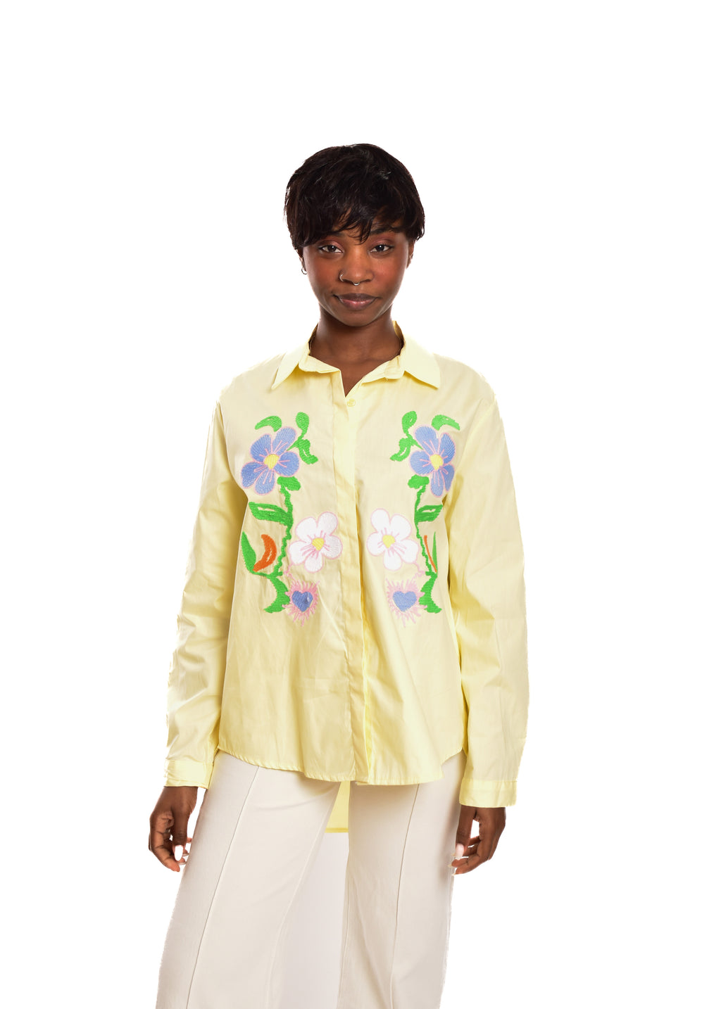 BLUSA BORDADOS-AMARILLA