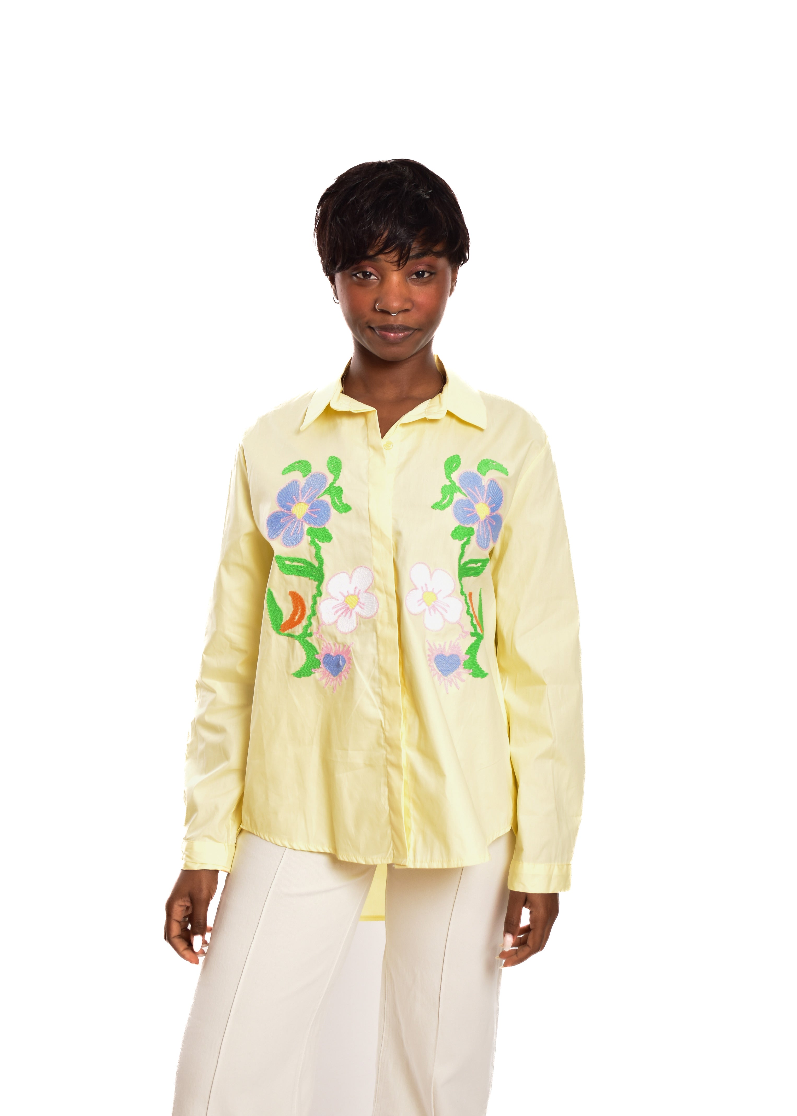 BLUSA BORDADOS-AMARILLA