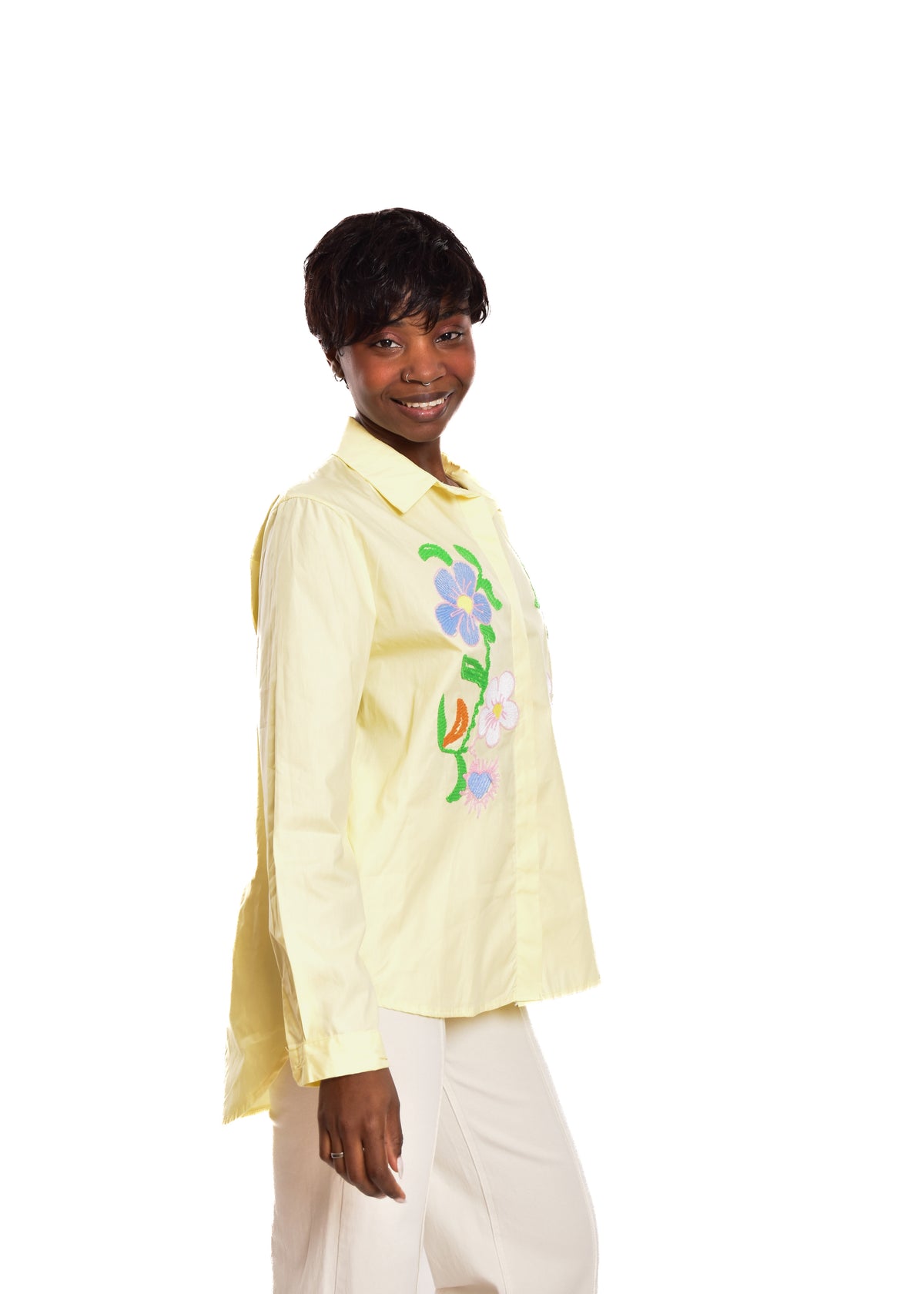 BLUSA BORDADOS-AMARILLA