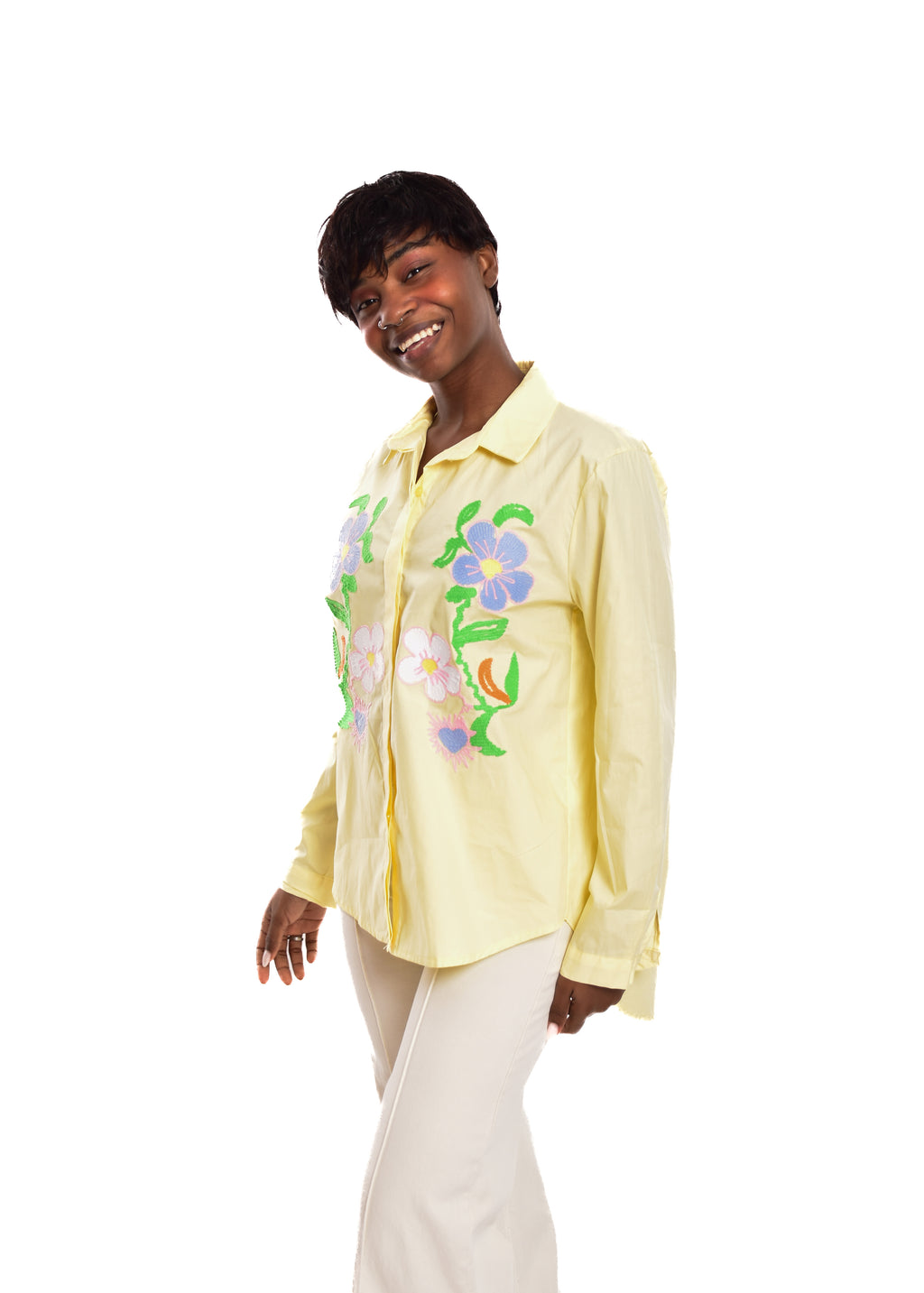 BLUSA BORDADOS-AMARILLA