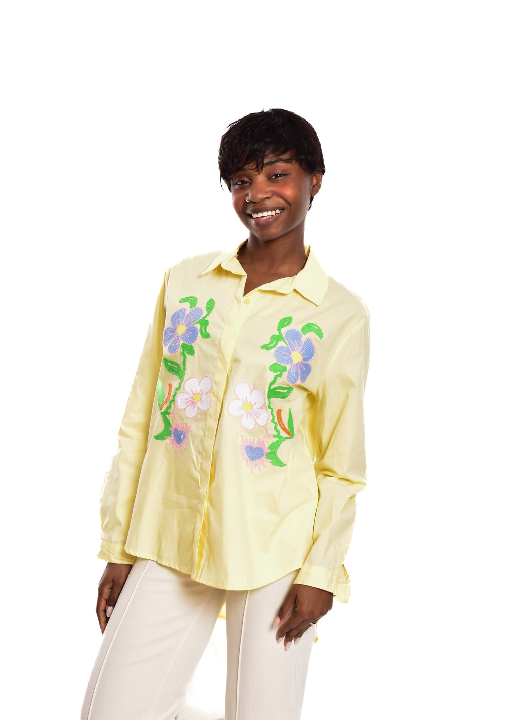 BLUSA BORDADOS-AMARILLA