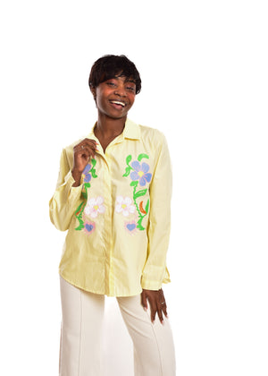 BLUSA BORDADOS-AMARILLA