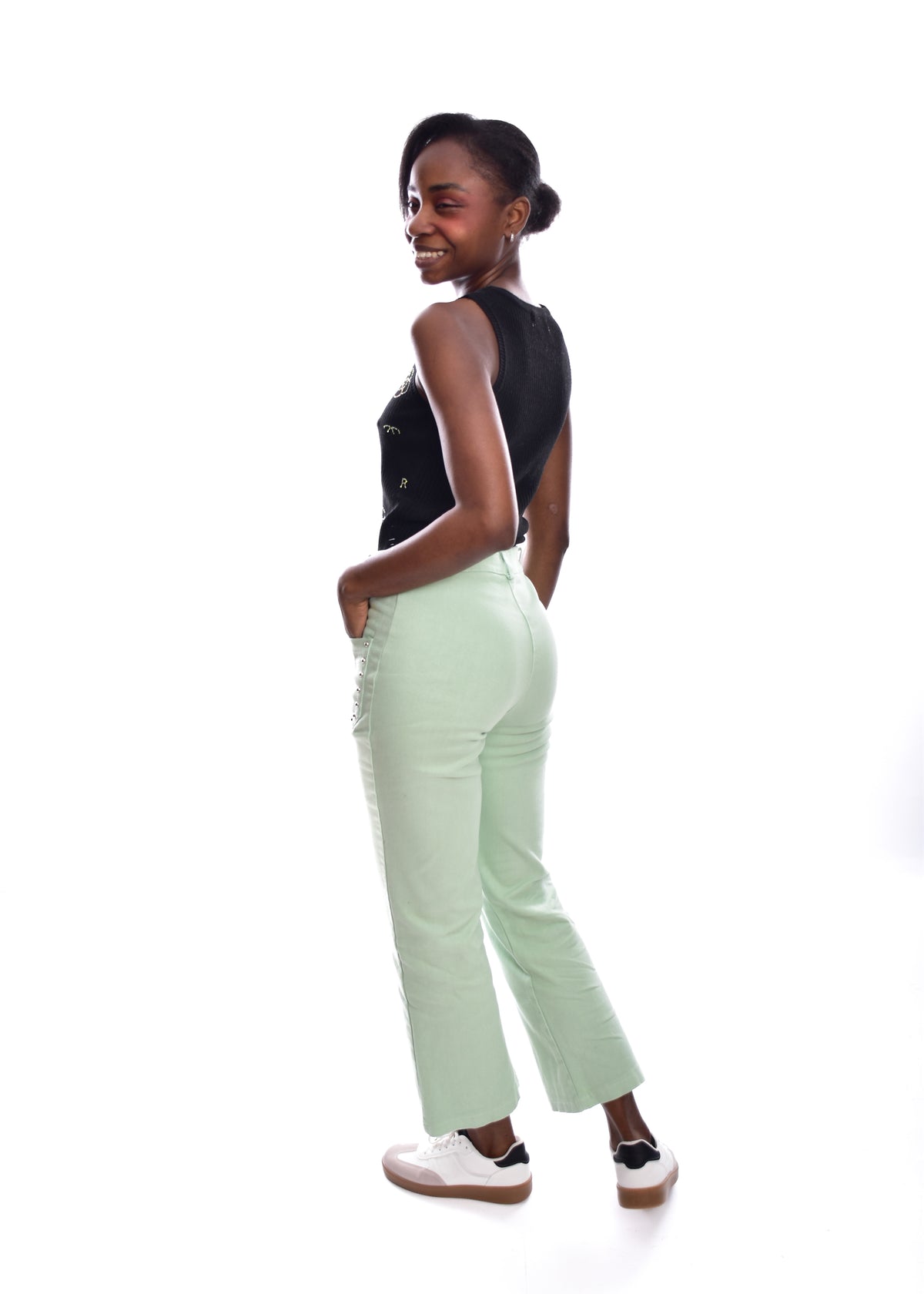 PANTALÓN TACHAS-VERDE