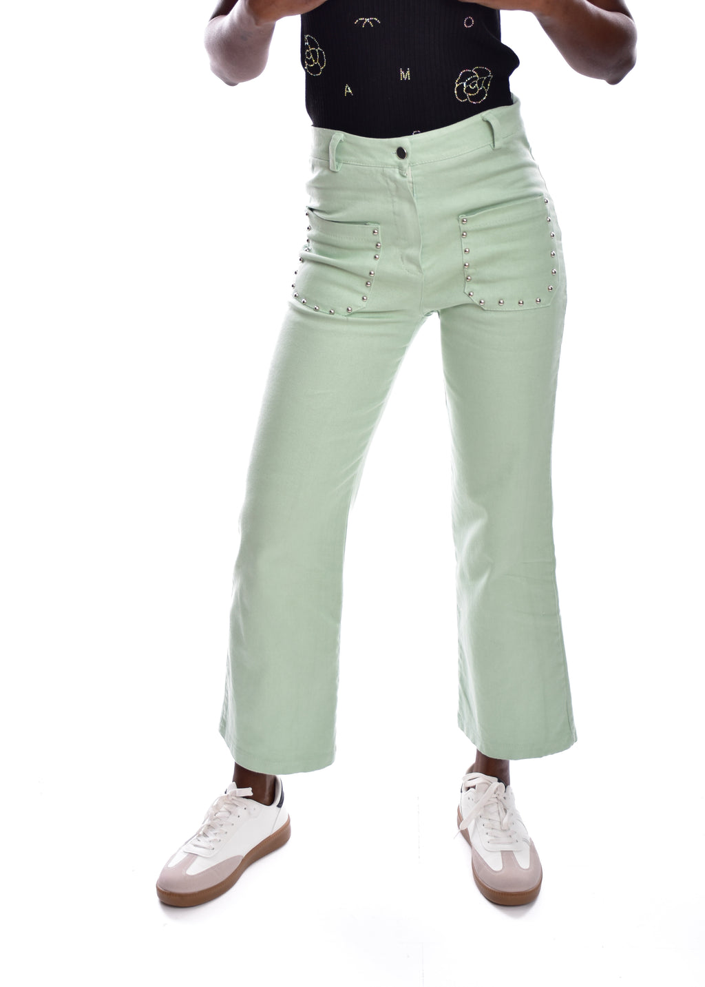 PANTALÓN TACHAS-VERDE